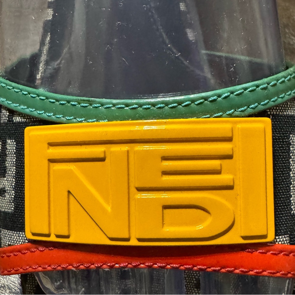 EUC Fendi Zucca FF Logo Canvas Slides size 38 - Picture 4 of 7
